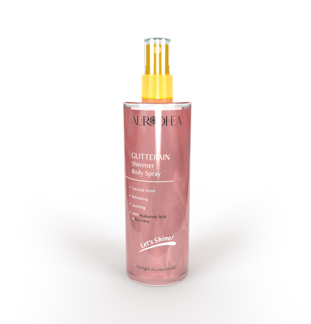 GLITTERAIN – Pink Shimmer Body Spray (mit Kokos-Duft)