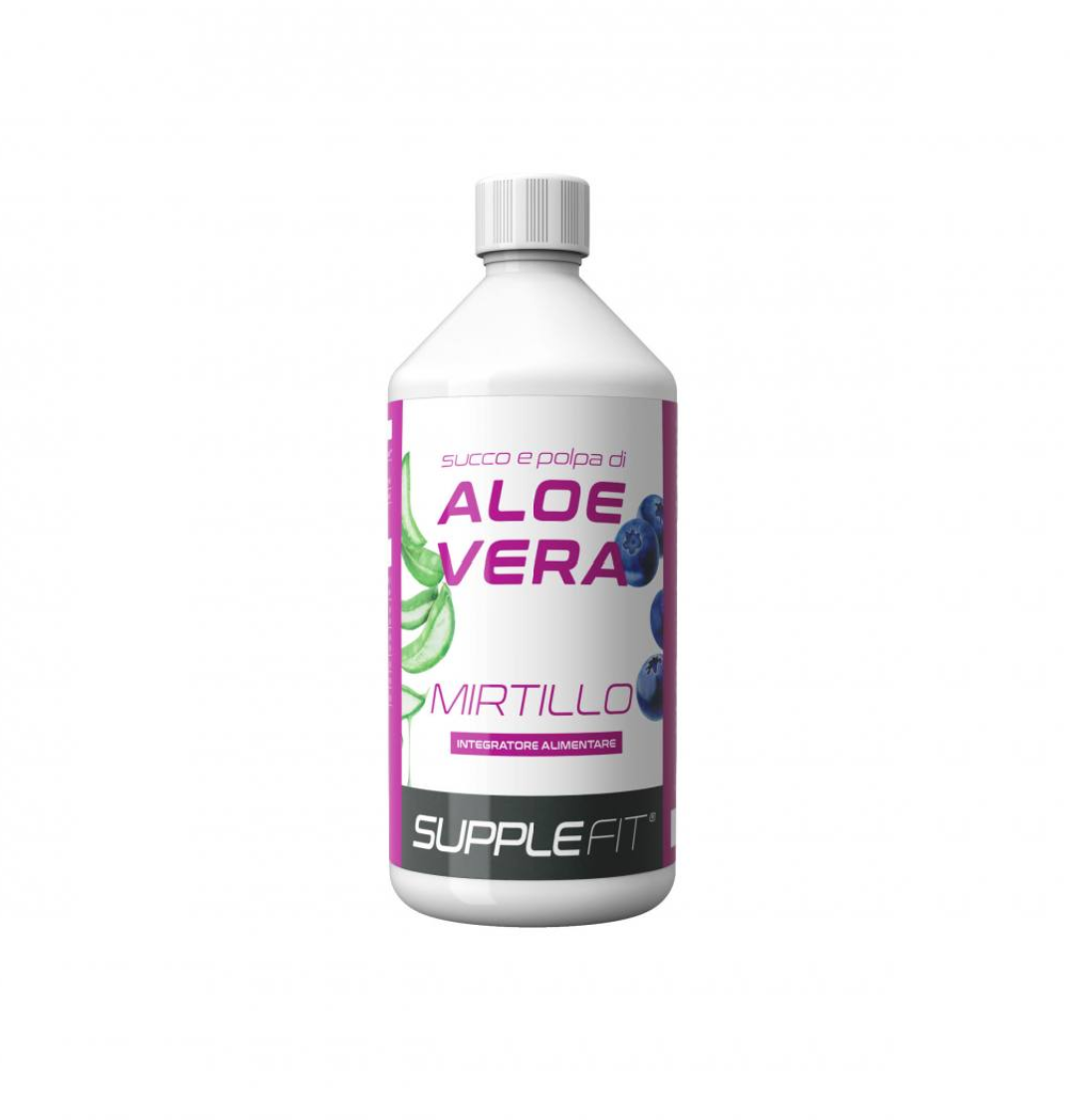 Saft und Fruchtfleisch der ALOE VERA mit Heidelbeerensaft