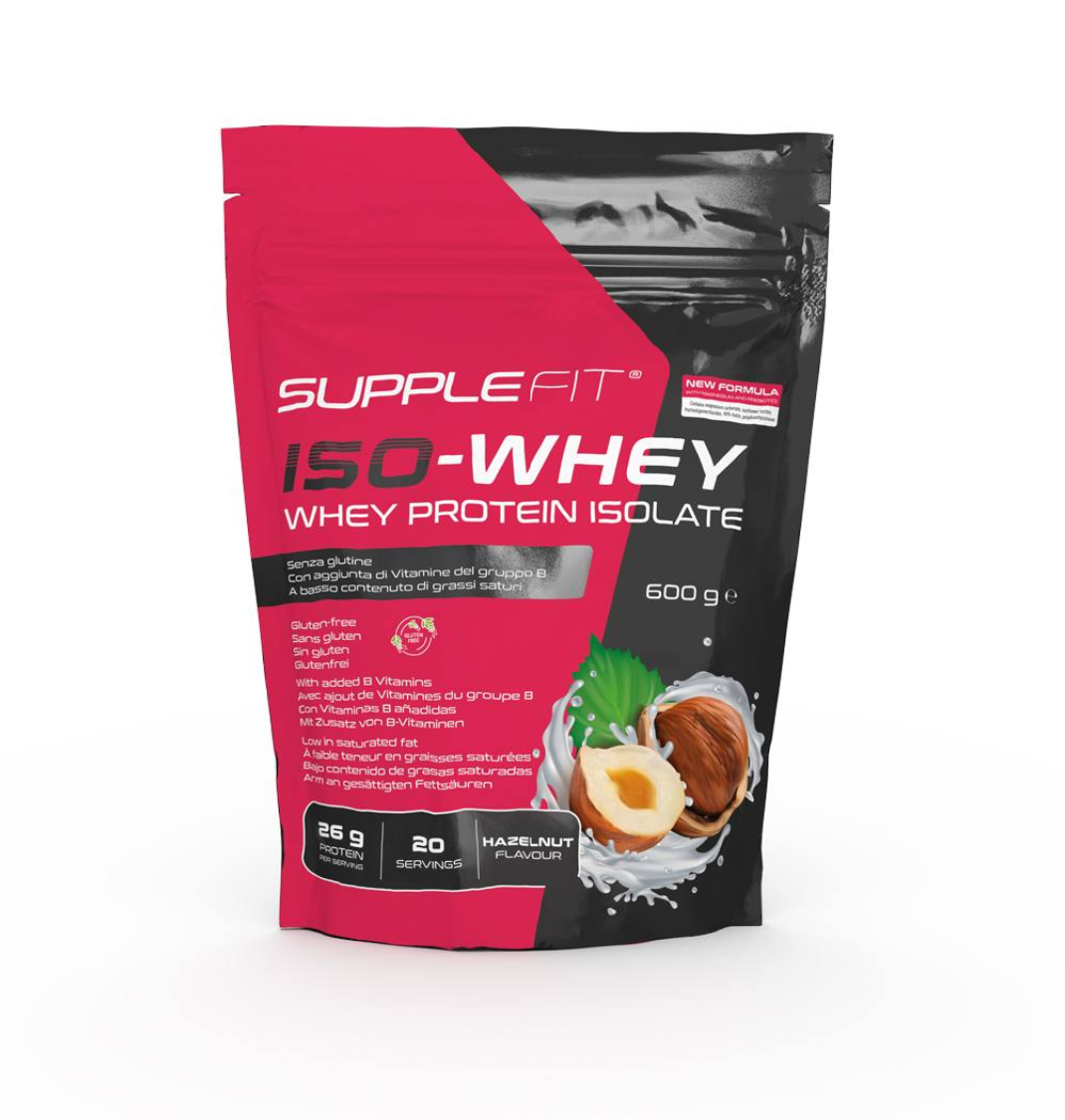 SuppleFit Iso-Whey, Haselnussgeschmack (Mit Magnesium und Präbiotika)